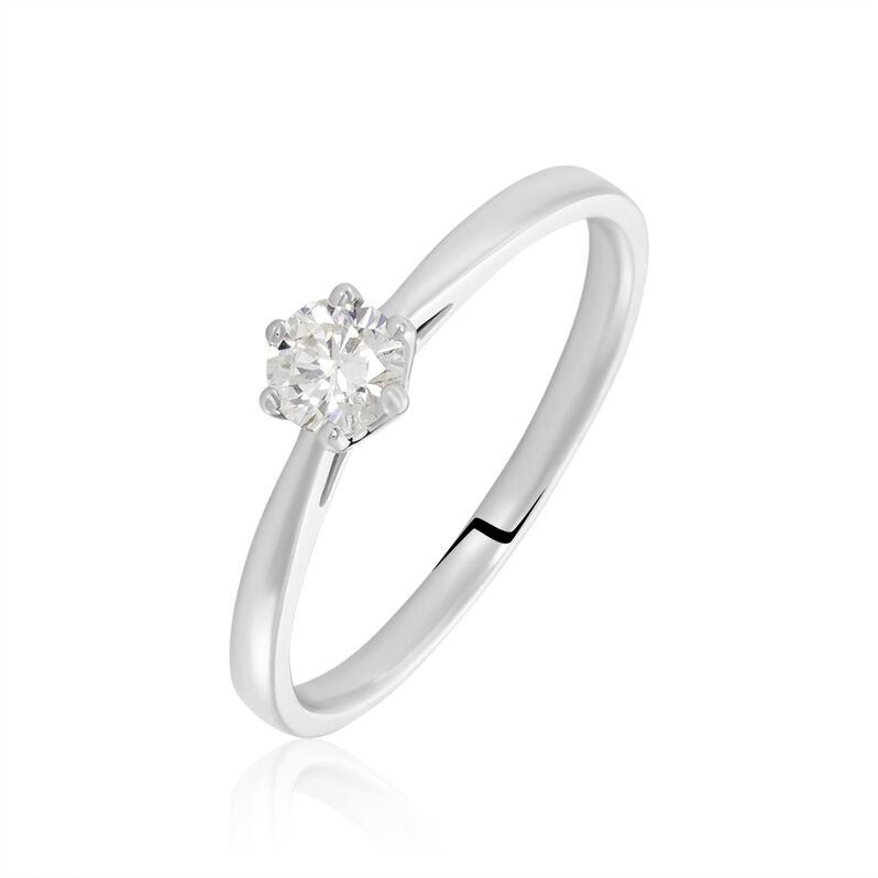 Monopoli Damen Ring Wei&szlig;gold 750 (18 Karat) Diamant Wei&szlig; 0,26 ct - Verlobungsringe Damen | OROVIVO
