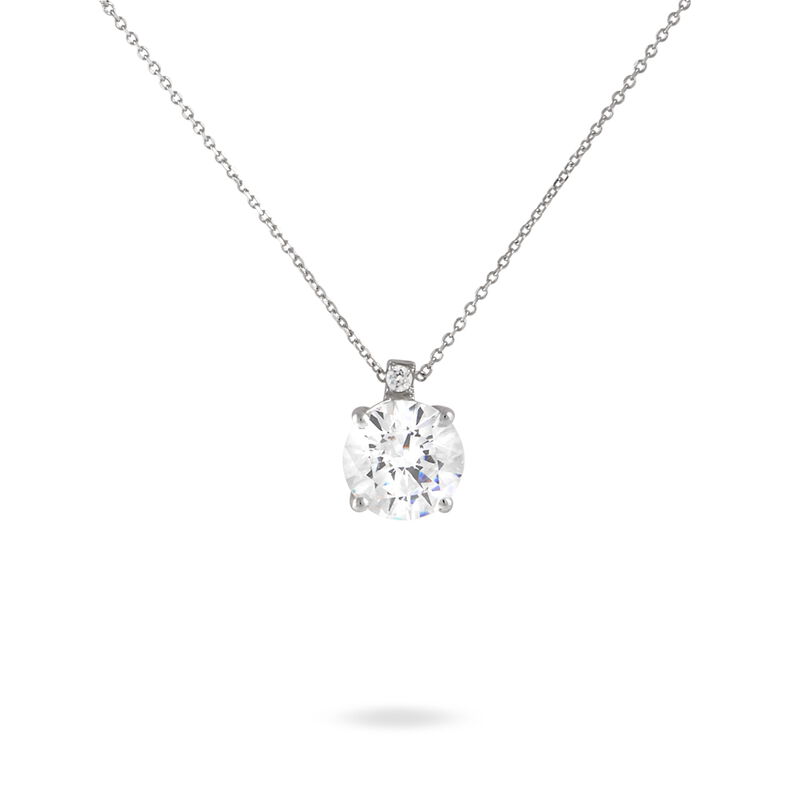 Collier Samsara Or Blanc Oxyde De Zirconium Et Olivine - Spannringe Damen | OROVIVO