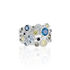TORI Damen Ring Silber 925 Glas Blau 0,47 ct