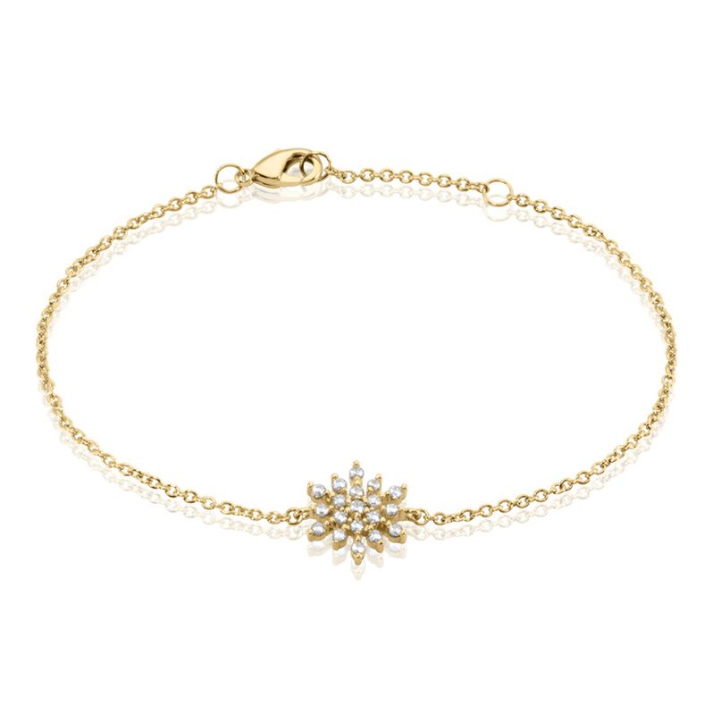 Bracelet Plaqué Or Lisha Oxyde De Zirconium - Spannringe Damen | OROVIVO