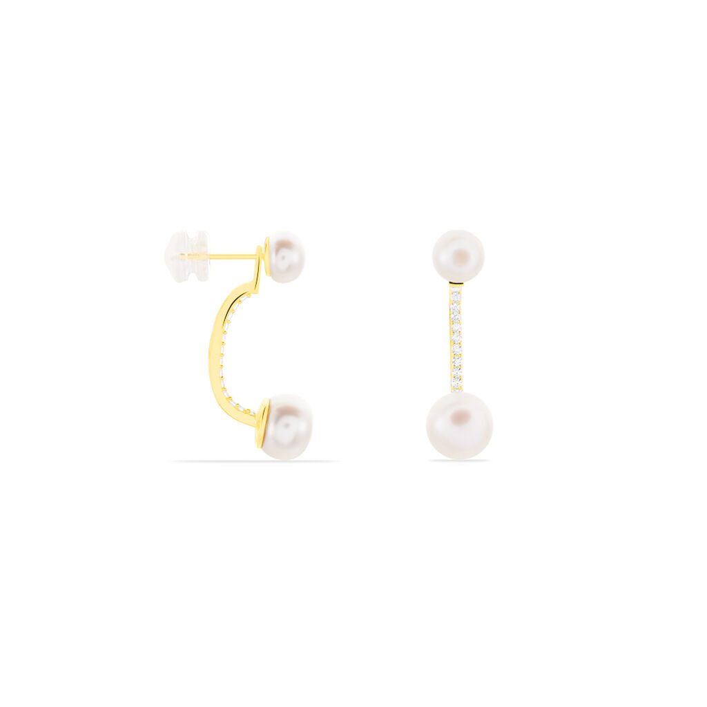 Damen Ohrschmuck Gold 375 Zuchtperle Perlmutt Sandia  - Ohrringe Damen | OROVIVO