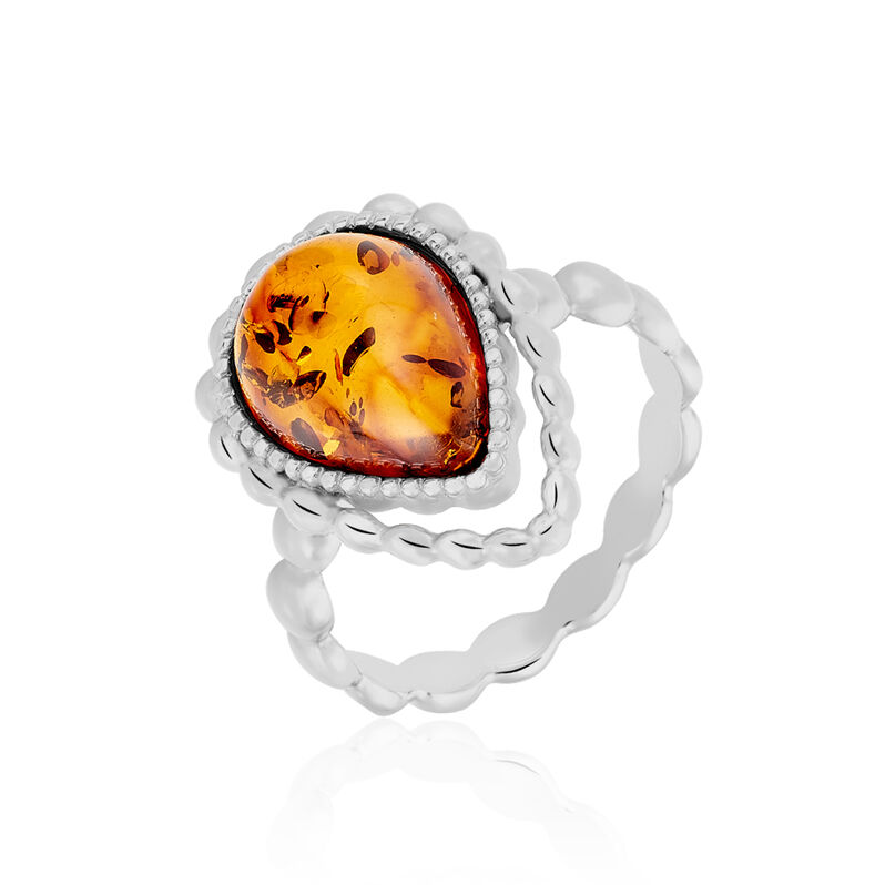 Ring Silber Rhodiniert Aurelie Bernstein - Spannringe Damen | OROVIVO