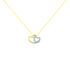 HERZ Damen Collier Gold Bicolor 375 (9 Karat) Zirkonia Wei&szlig; 0,14 ct Herz