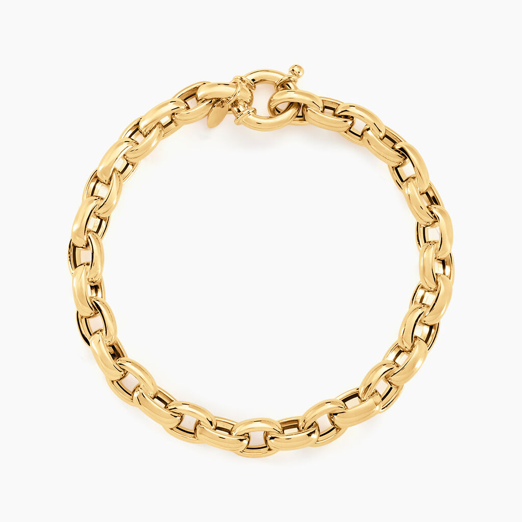 Bracelet Jodie Maille Jaseron Godronne Or Jaune - Spannringe Damen | OROVIVO
