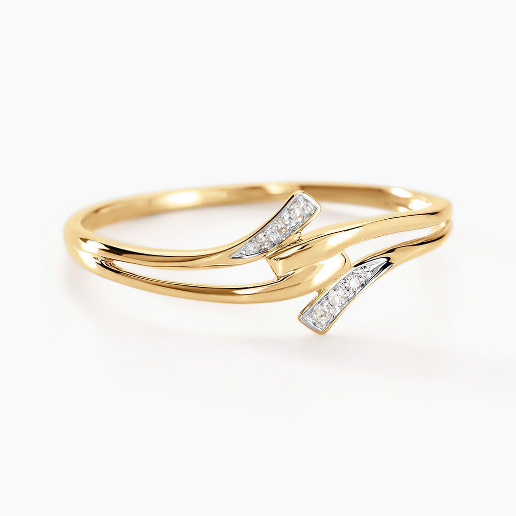Bague Nelle Or Jaune Diamant - Spannringe Damen | OROVIVO