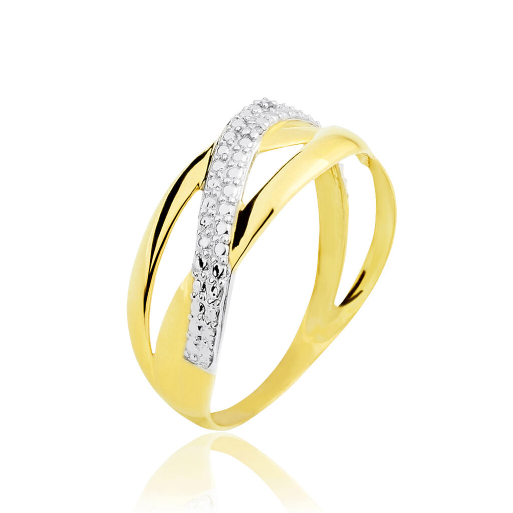 Bague Nuccia Or Bicolore Diamant - Spannringe Damen | OROVIVO