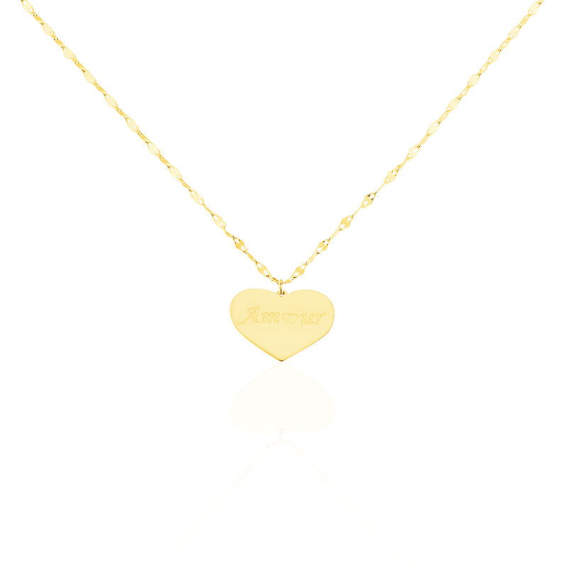 Collier Or Jaune Cilli Maille Lumina Cœur - Spannringe Damen | OROVIVO