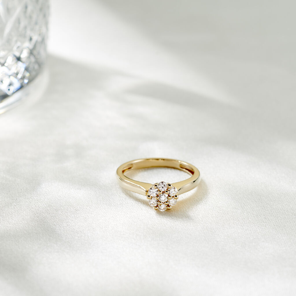 Damen Ring Gold 750 Diamant 0,32ct Carocla  - Ringe mit Stein Damen | OROVIVO