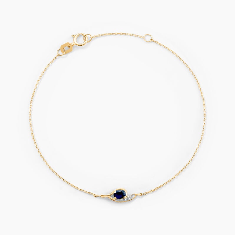 Bracelet Emotion Or Jaune Saphir Diamant - Spannringe Damen | OROVIVO