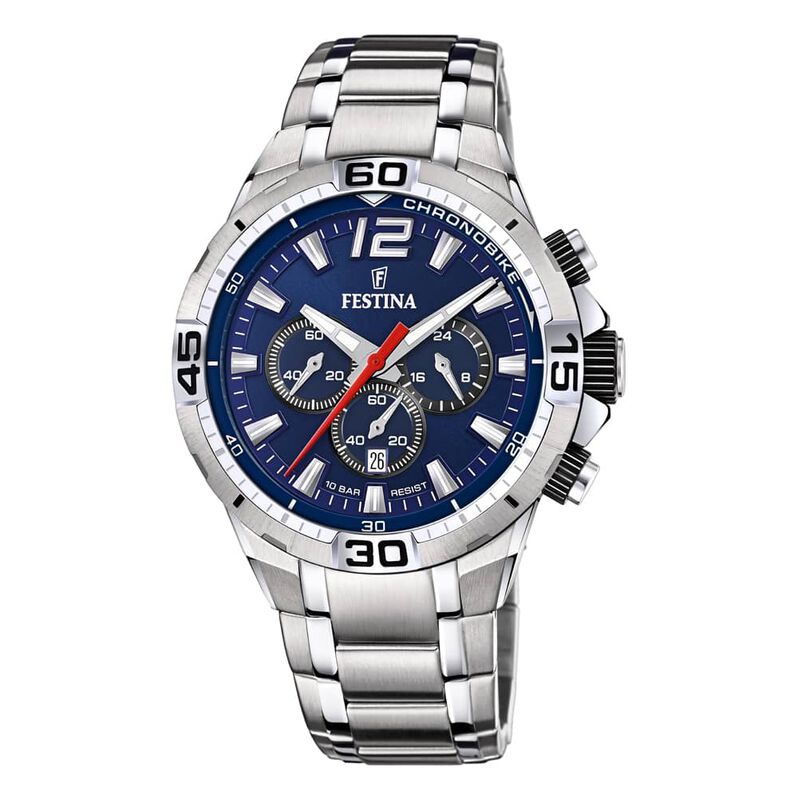 Montre Chrono Bike Bleu - Spannringe Herren | OROVIVO