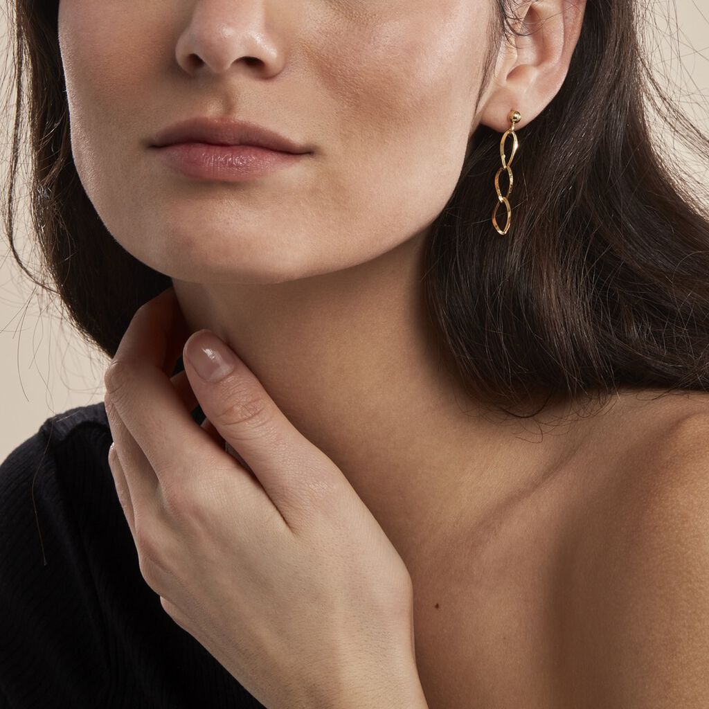 Boucles D'oreilles Pendantes Lianetta Or Jaune - Spannringe Damen | OROVIVO