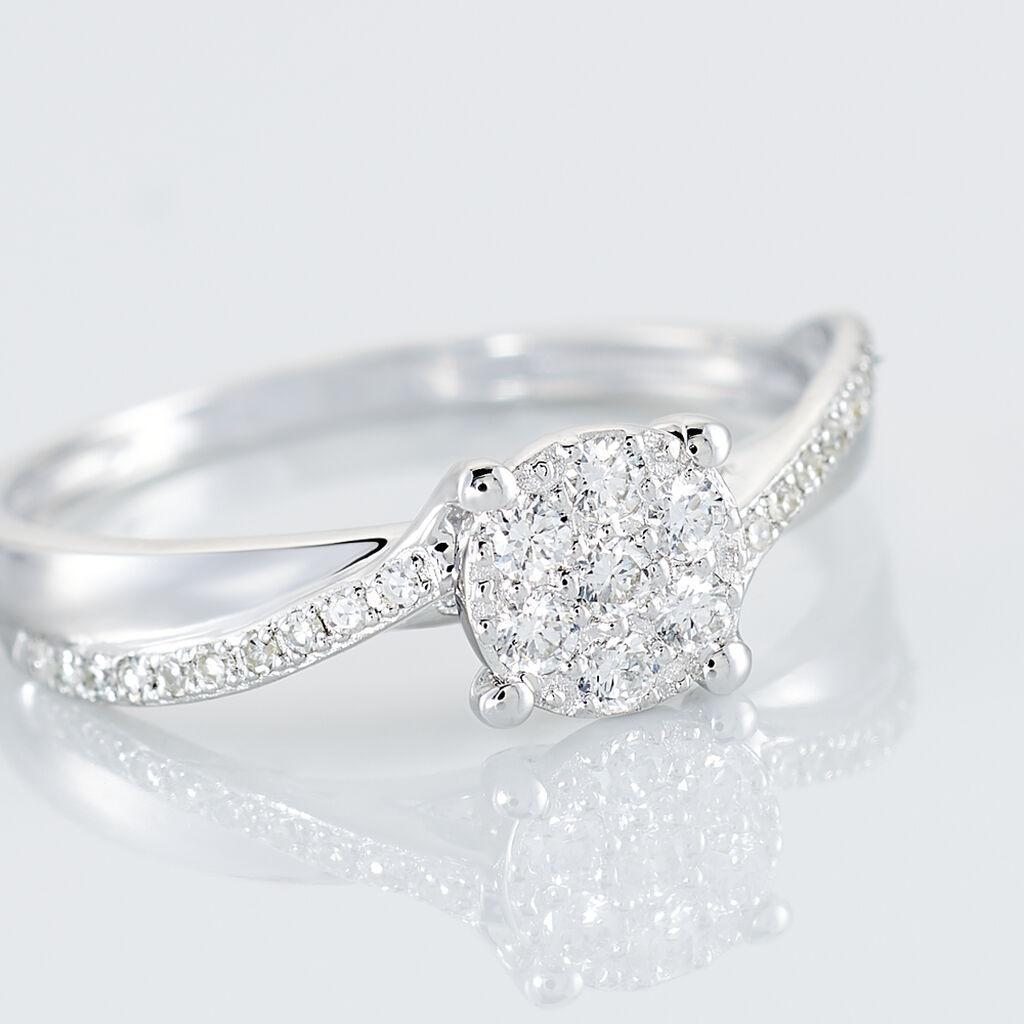 Bague Hebe Or Blanc Diamant - Spannringe Damen | OROVIVO