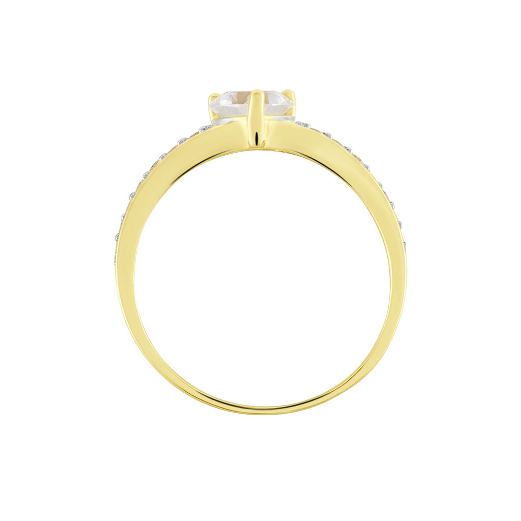 Damen Ring Gold 375 Zirkonia Herz  - Verlobungsringe Damen | OROVIVO