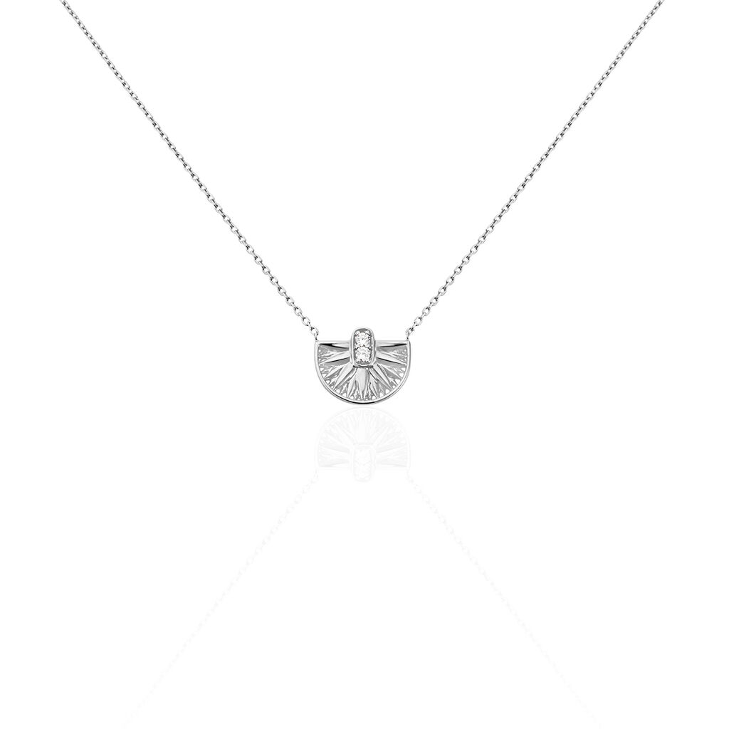 Collier Argent Rhodie Rayane Feuille De  - Spannringe Damen | OROVIVO