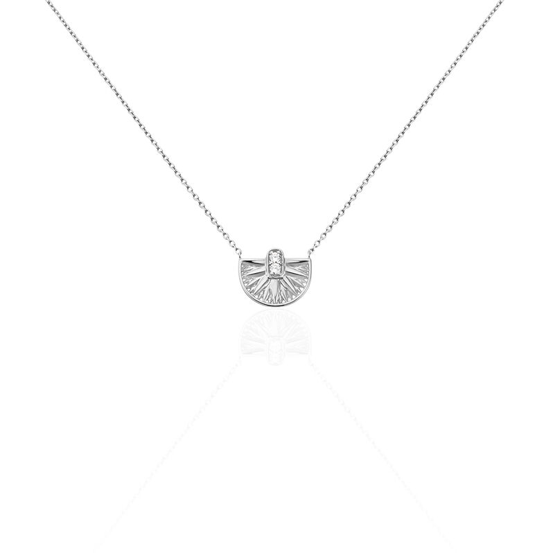 Collier Argent Rhodie Rayane Feuille De  - Spannringe Damen | OROVIVO