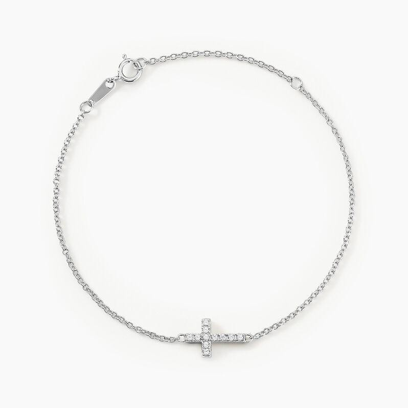 Bracelet Carlie Argent Blanc Oxyde De Zirconium - Spannringe Damen | OROVIVO