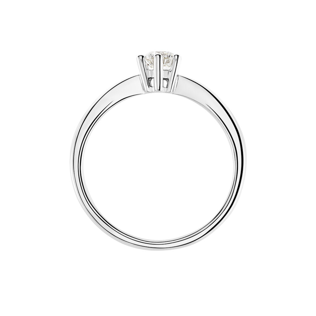 ROME Damen Ring Wei&szlig;gold 750 (18 Karat) Diamant Wei&szlig; 0,3 ct