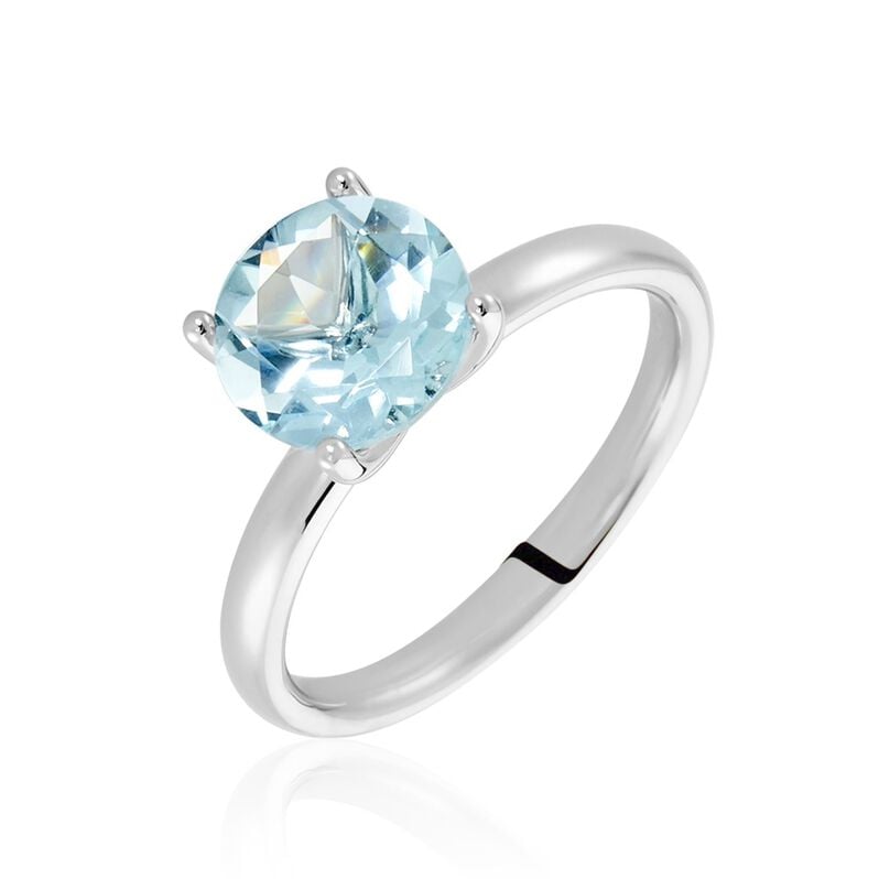 BONI Damen Ring Silber 925 Glas Himmelblau B 2,41 mm - Hochzeitsringe Damen | OROVIVO
