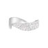 Damen Ring Wei&szlig;gold 750 (18 Karat) Diamant Wei&szlig; 0,48 ct Welle