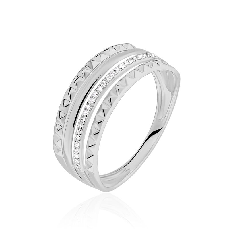 Bague Martianne Or Blanc Diamant - Spannringe Damen | OROVIVO