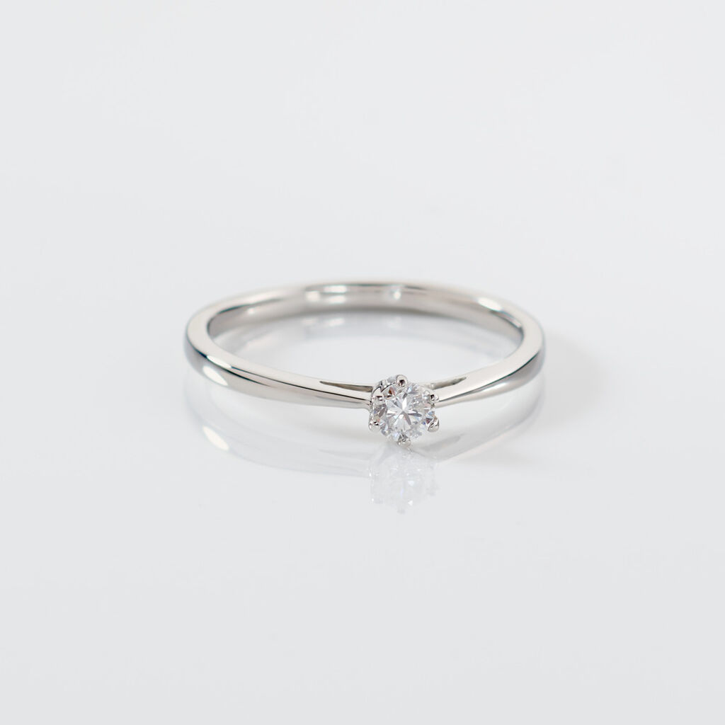 THAYS Damen Collier Gold 375 (9 Karat) Diamant Wei&szlig; 0,02 ct