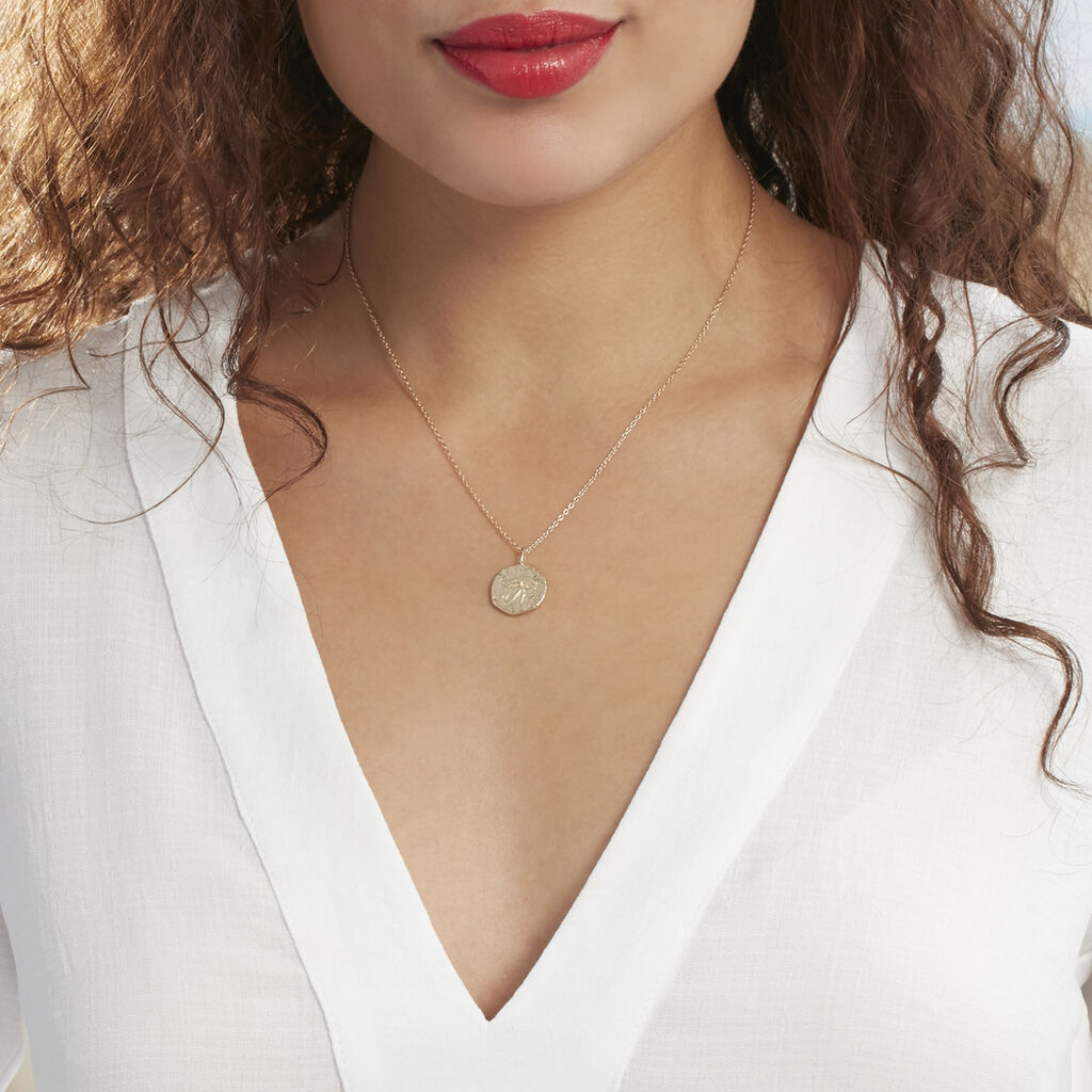 Collier Plaque Or Leanne Ronde œil - Spannringe Damen | OROVIVO
