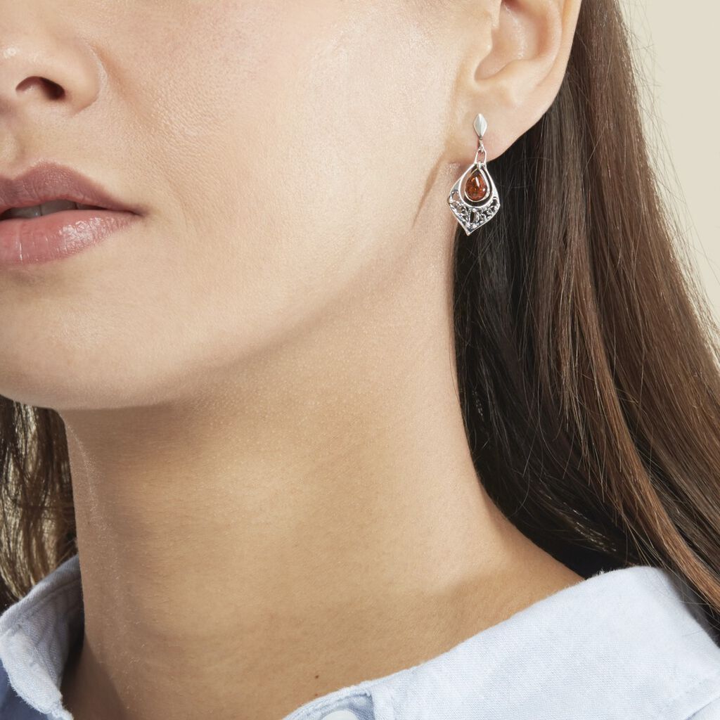 Boucles D'oreilles Melissa Argent Rhodie - Spannringe Damen | OROVIVO