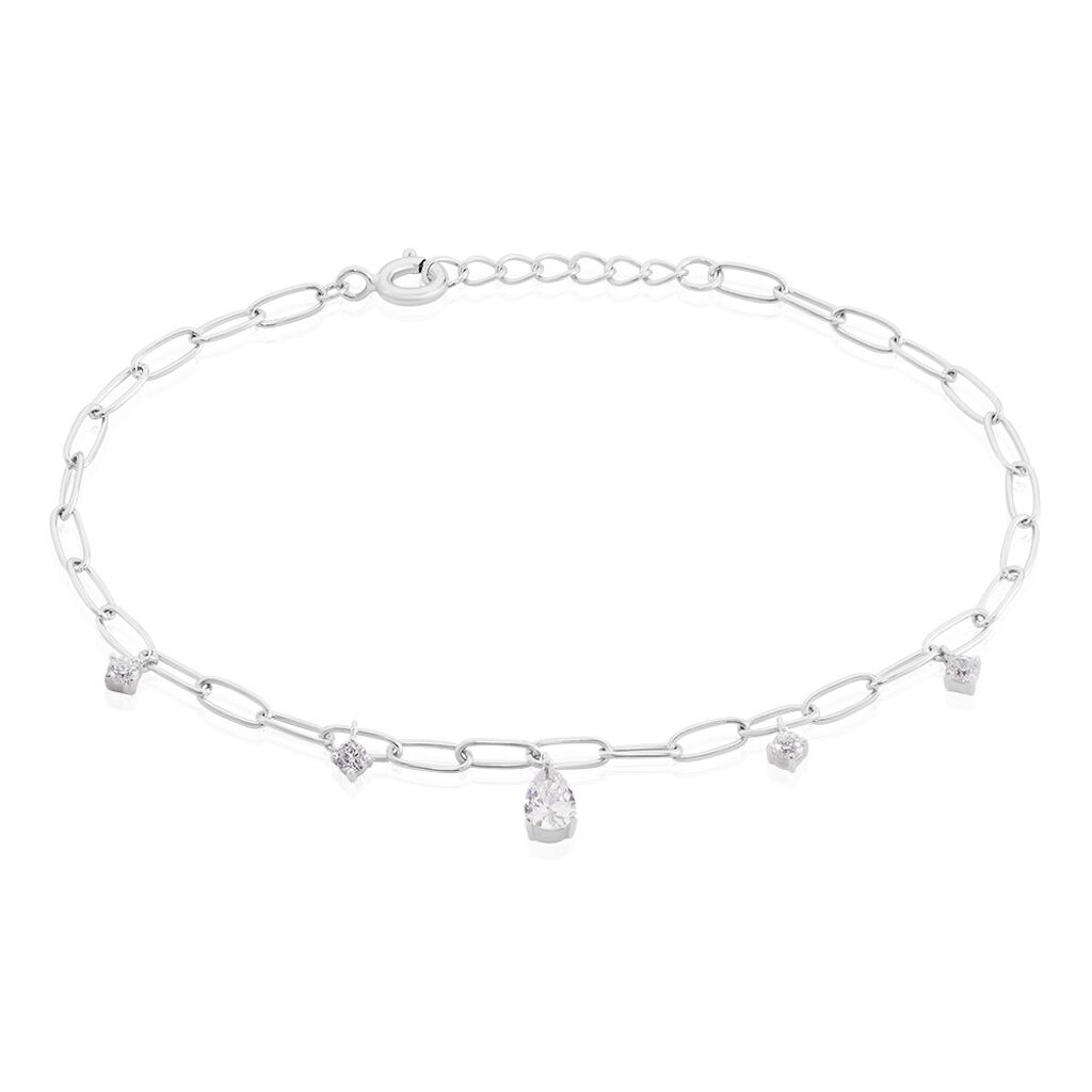 TINSLEY Damen Armband Silber 925 Zirkonia Wei&szlig; 0,64 ct Tropfen B 2,8 mm