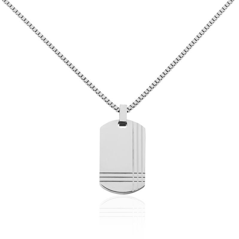 Herren Kette Edelstahl Dog Tag Gravur - Halsketten Herren | OROVIVO
