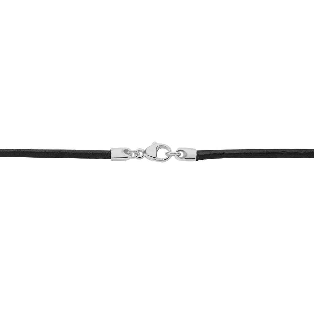 Unisex Kunstleder Kette Silber 925  - Halsketten Unisex | OROVIVO