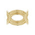 VENETA Damen Ring Edelstahl vergoldet Oval B 15 mm