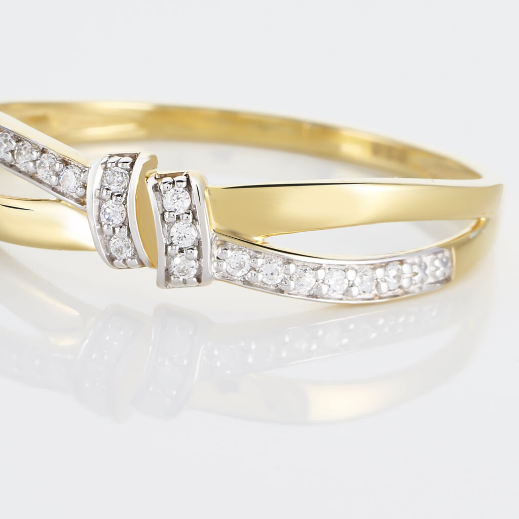 Bague Or Jaune Sindy Diamants - Spannringe Damen | OROVIVO