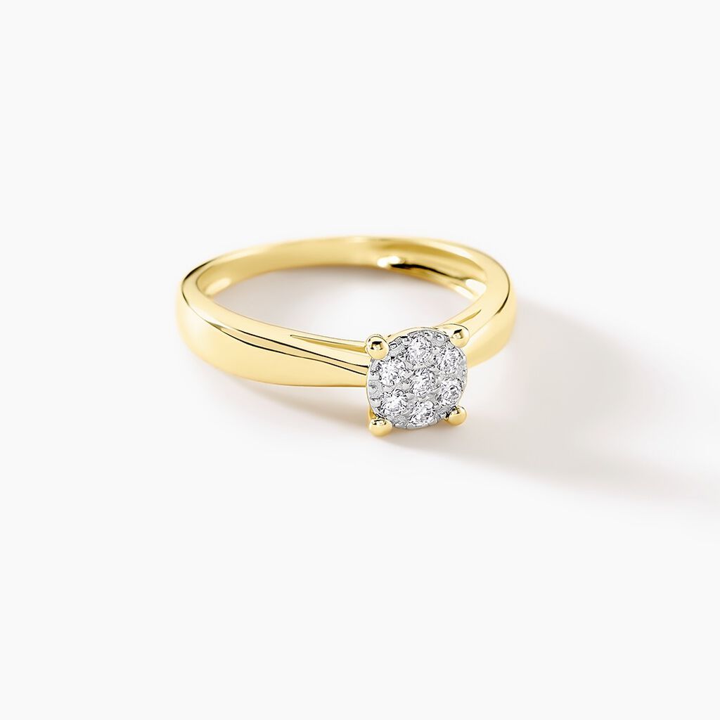 Bague Solitaire Artemis Or Jaune Diamant - Spannringe Damen | OROVIVO