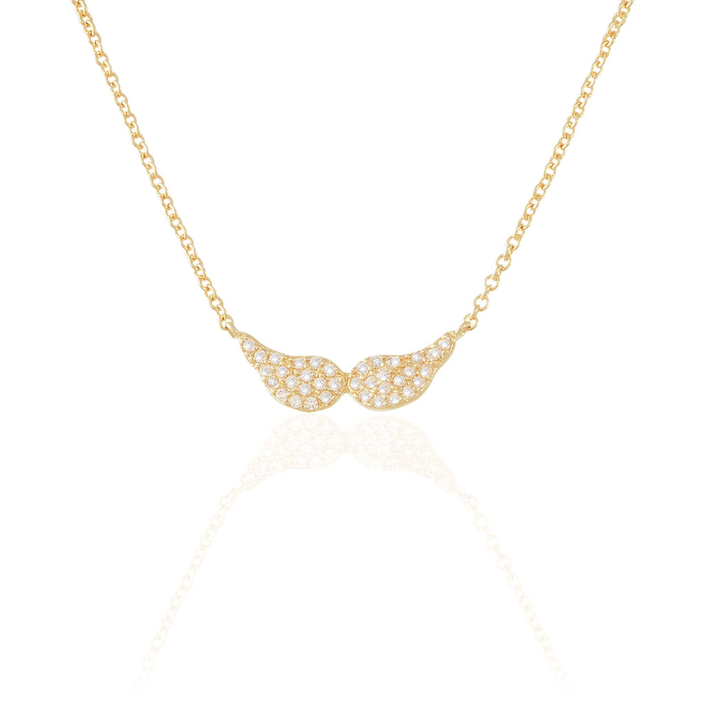 Collier Plaque Or Jaune Oxyde De Zirconium - Spannringe Damen | OROVIVO