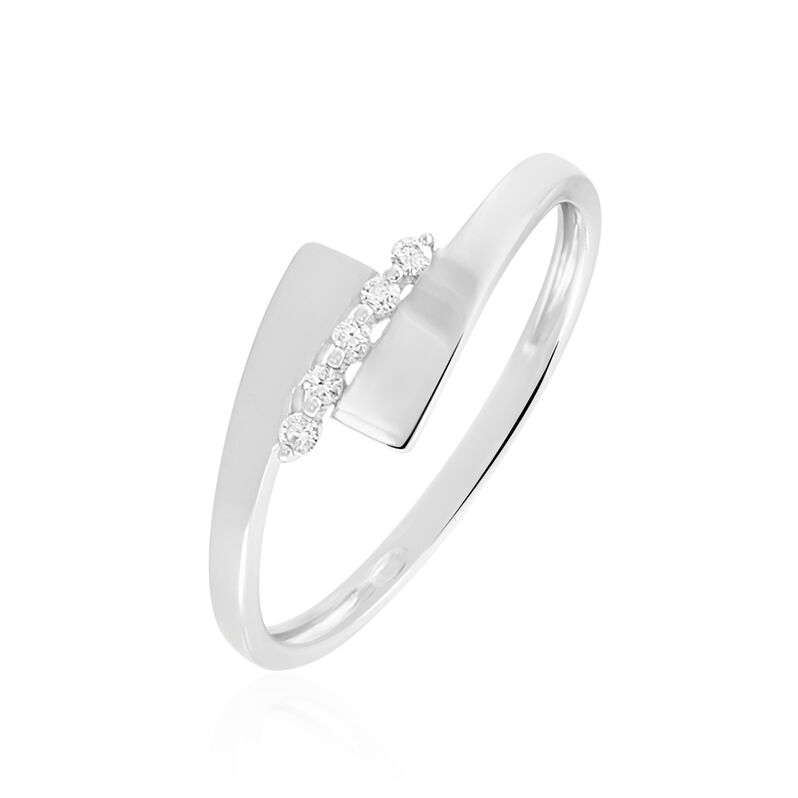 Bague Abbie Or Blanc Diamant - Spannringe Damen | OROVIVO