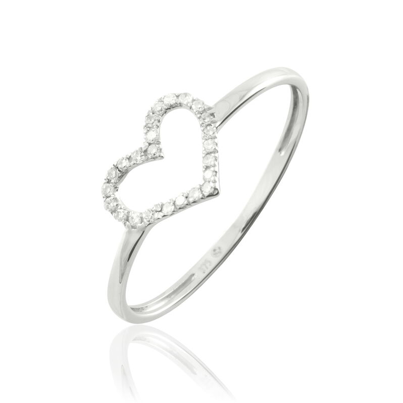 Bague Neya Or Blanc Diamant - Spannringe Damen | OROVIVO