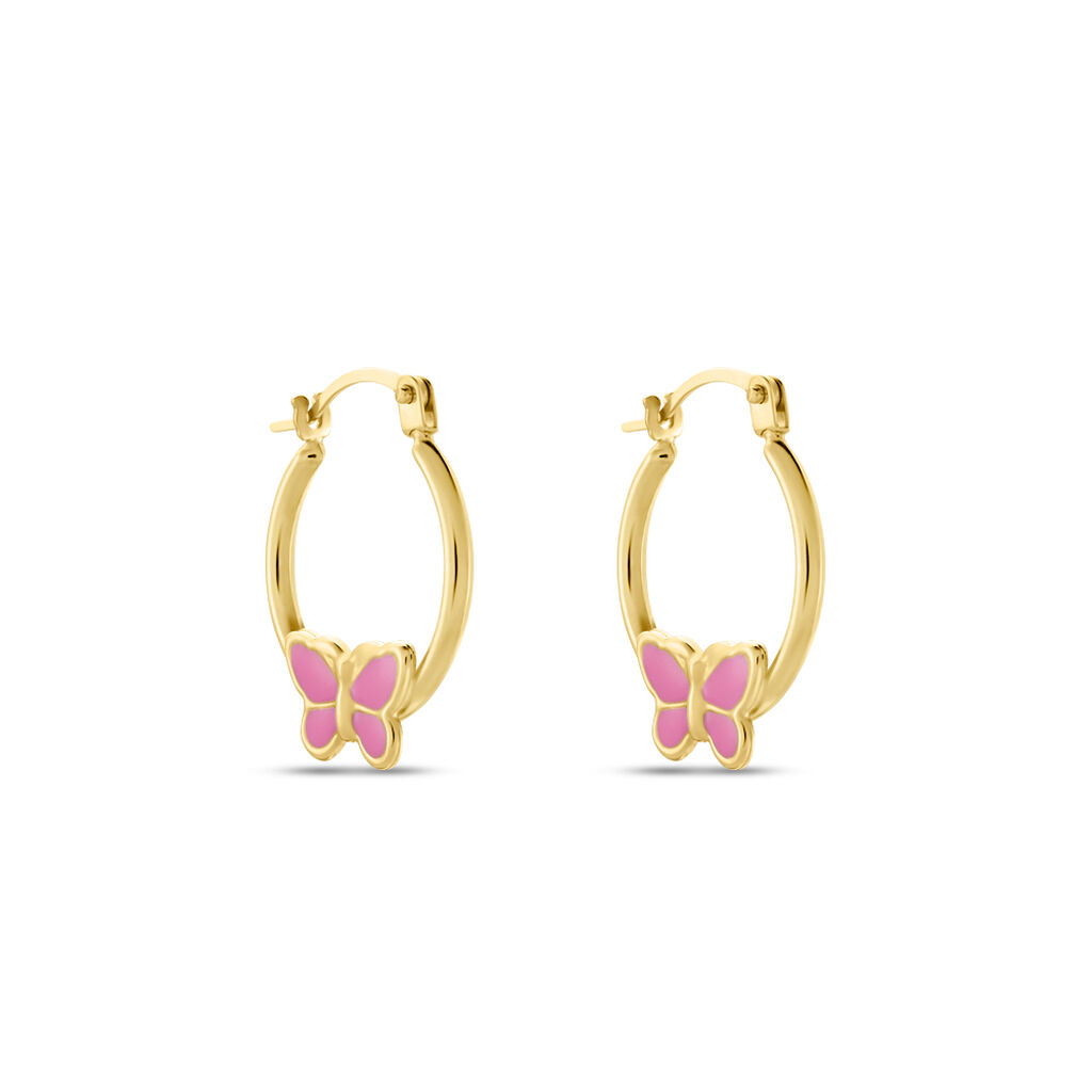 Damen Creolen Gold 375 Schmetterling