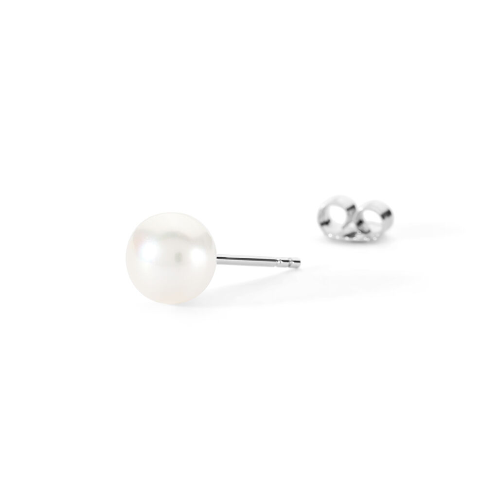 Damen Perlenohrringe Silber 925 Zuchtperlen 9-10mm - Ohrstecker Damen | OROVIVO