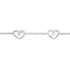 Damen Armband Silber 925 Zirkonia Wei&szlig; Herz