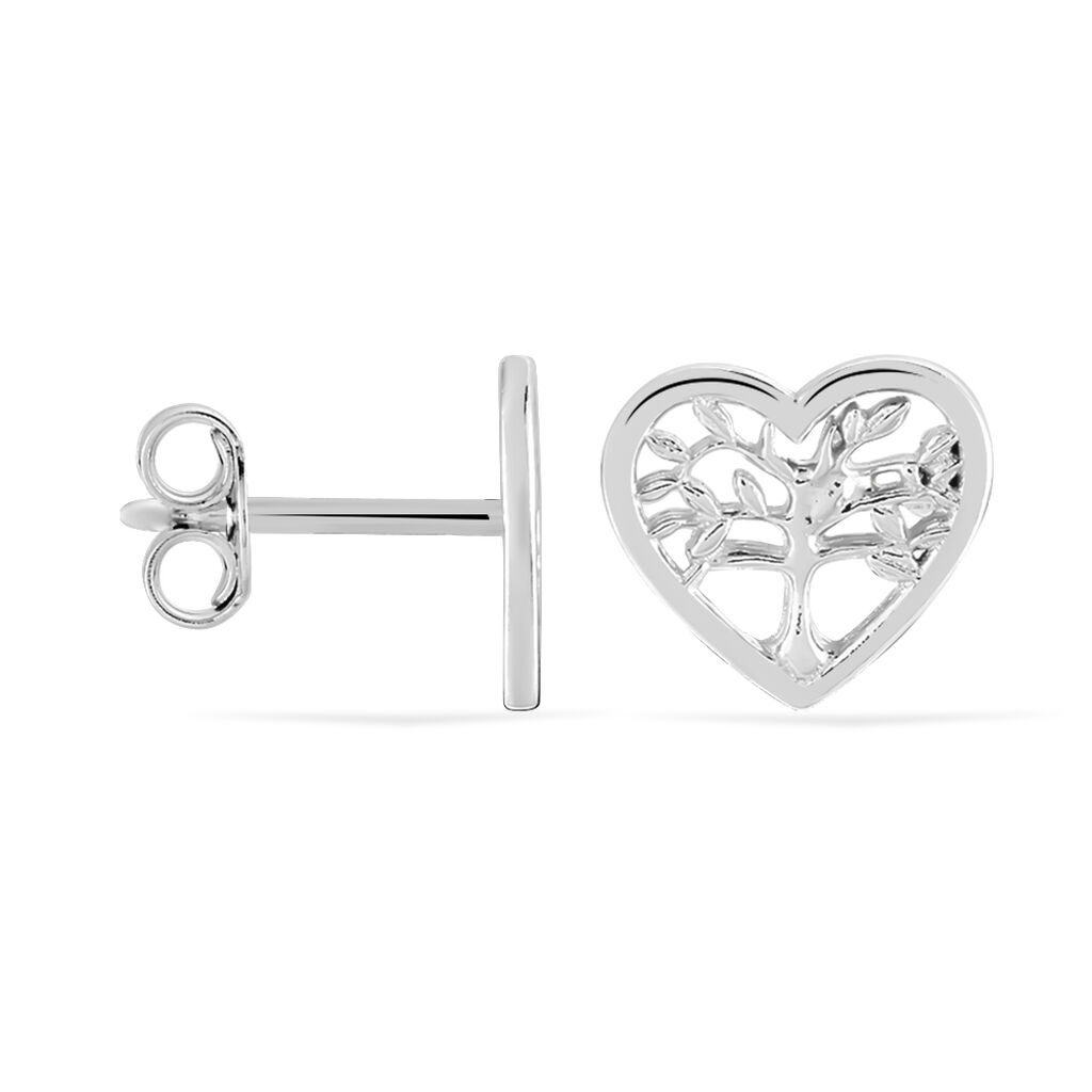Damen Ohrstecker Silber 925 Lebensbaum Herz - Ohrstecker Damen | OROVIVO