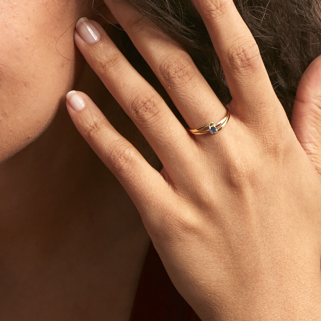 Bague Nesryne Or Jaune Saphir - Spannringe Damen | OROVIVO