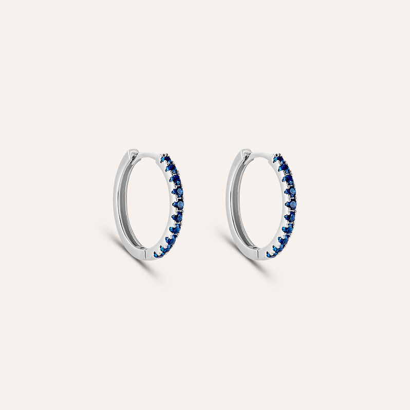 Orecchini A Cerchio Silver Rainbow Argento Rodiato Cubic Zirconia - Spannringe Damen | OROVIVO