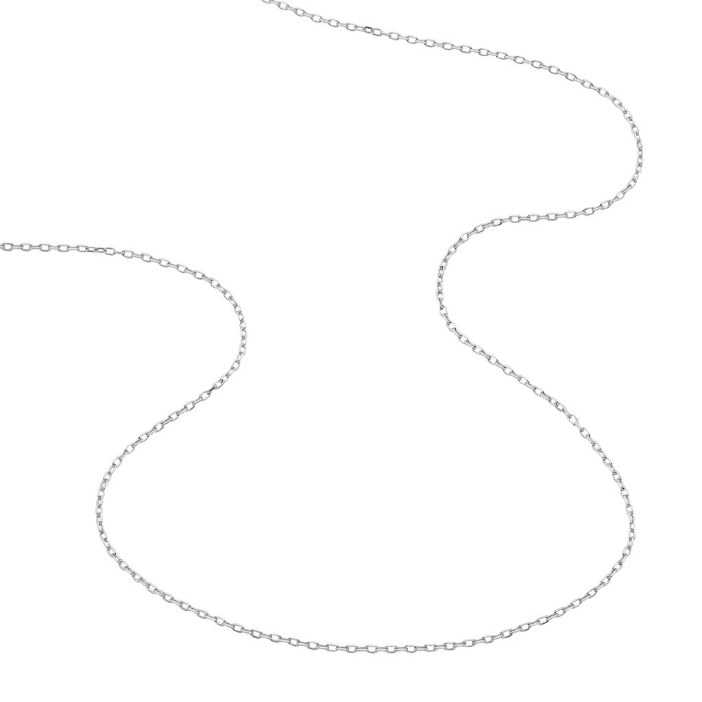 Damen Ankerkette Weißgold 375 Diamantiert  - Halsketten Damen | OROVIVO