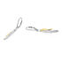 PAMINA Damen Ohrringe Lang Silber Bicolor Gelb/Silber 925 Zirkonia Wei&szlig; 0,28 ct Palmblatt