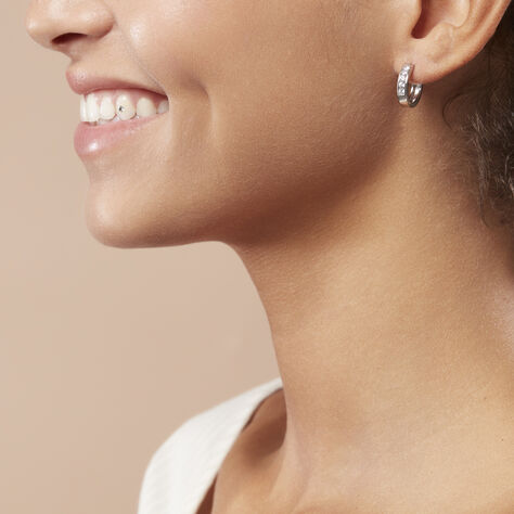 Damen Creolen Silber 925 Zirkonia - Creolen Damen | OROVIVO