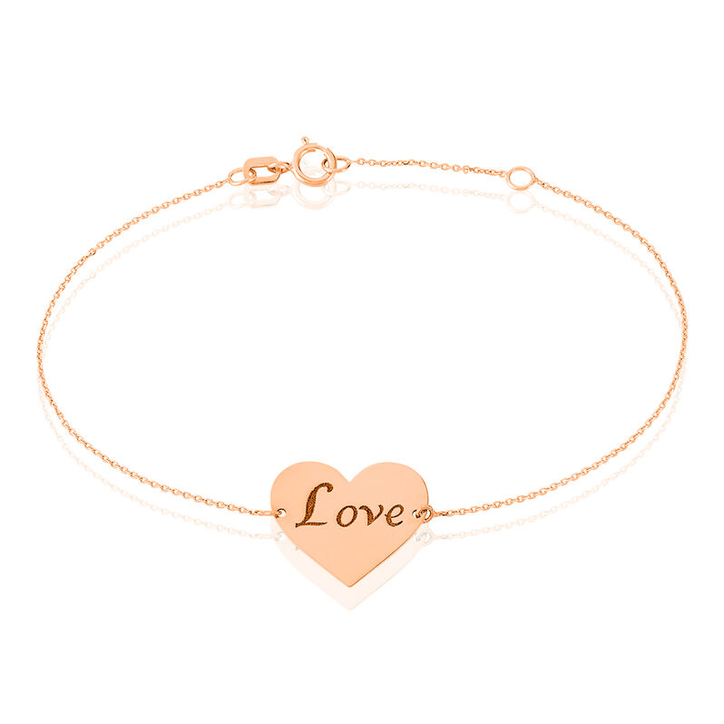 Armband Gold Rosa Tihana Cœur - Spannringe Damen | OROVIVO
