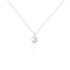 BERITA Damen Collier Silber 925 Zirkonia Wei&szlig; Blatt