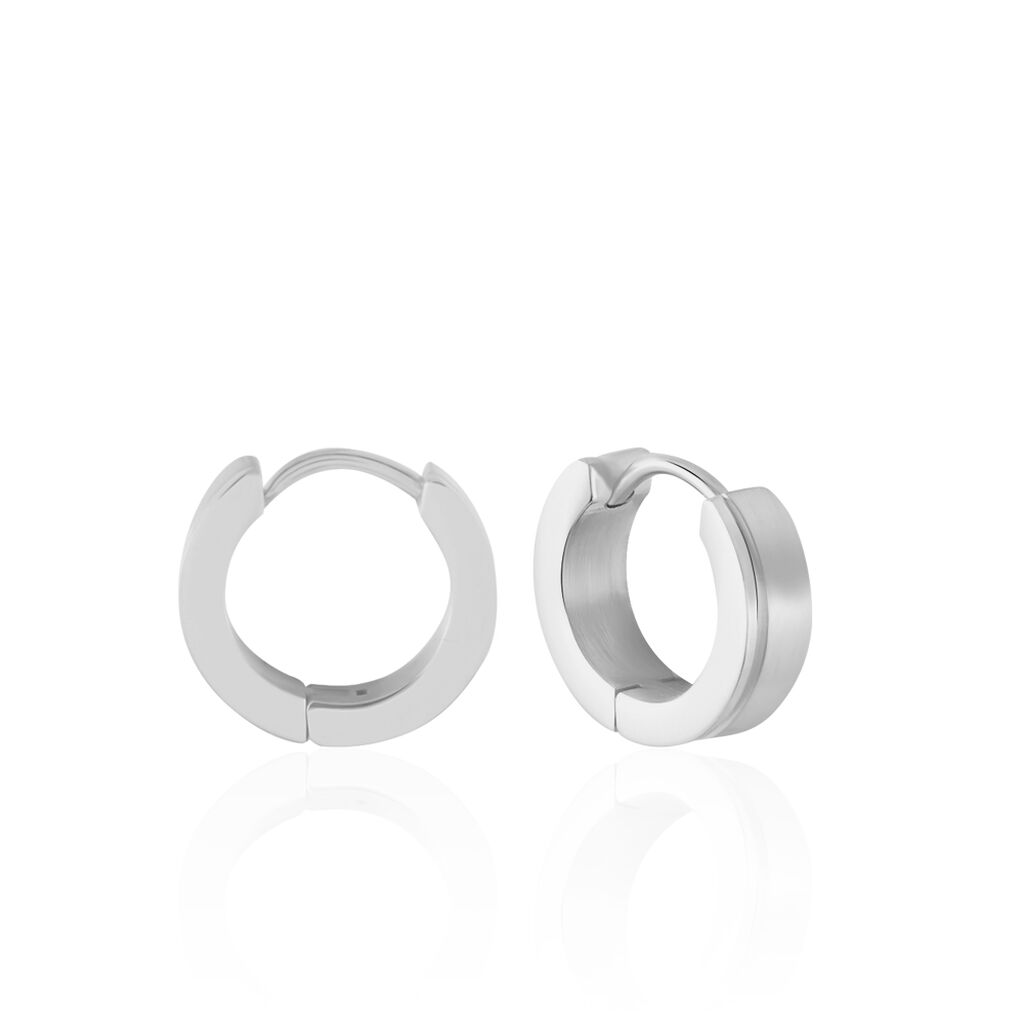 Creoles Dave Acier Mat Liseret Brillant - Spannringe Herren | OROVIVO