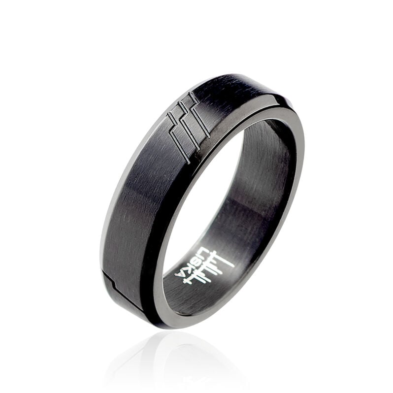 Bague Pvd Noir Black - Spannringe Herren | OROVIVO