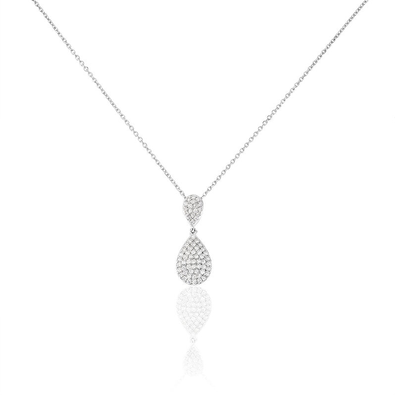 Collier Or Blanc Oxyde De Zirconium - Spannringe Damen | OROVIVO